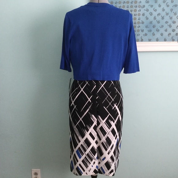 Studio 1 - 2 Piece Black and Blue Dress - Picture 4 of 7